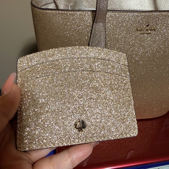 Kate Spade Sparkling Gold Tote and Wallet Set - Picture 8 of 15
